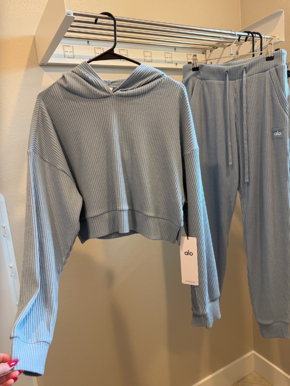 Celestial Blue Alo Yoga Hoodie + Sweatpants - NWT